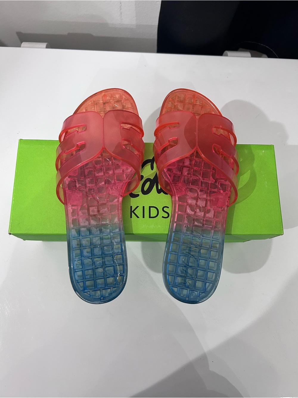 Sam Edelman Kids Ombre Jelly Slide Sandals - Pink, Blue